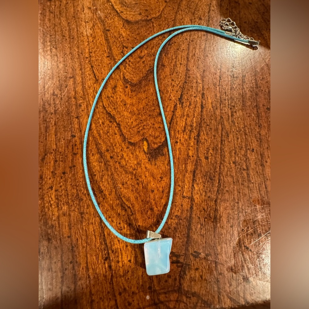 Moonstone Crystal Necklace with Flash on Cord